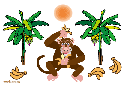 申のイラスト年賀状テンプレート