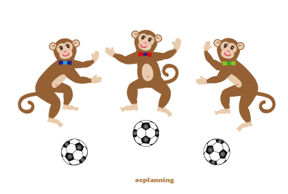 申のイラスト年賀状テンプレート