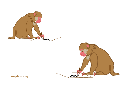 申のイラスト年賀状テンプレート