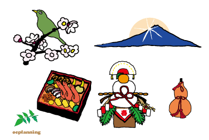 申のイラスト年賀状テンプレート