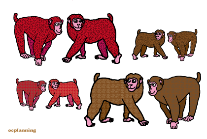 申のイラスト年賀状テンプレート