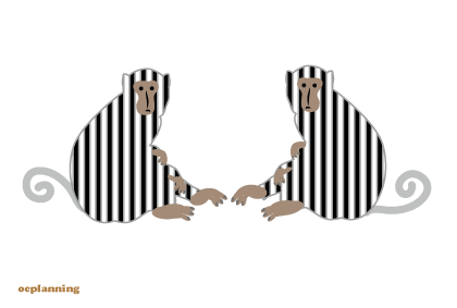 申のイラスト年賀状テンプレート