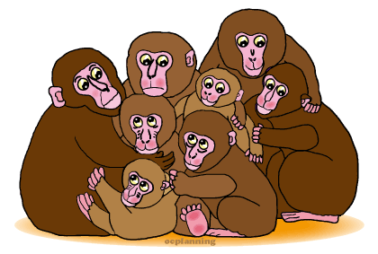 申のイラスト年賀状テンプレート