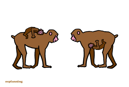 申のイラスト年賀状テンプレート