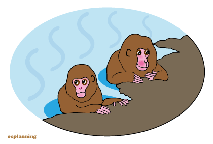 申のイラスト年賀状テンプレート