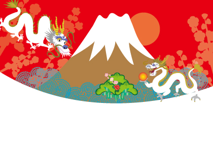 2021辰年の辰のイラスト年賀状素材