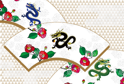 2021辰年のリュウのイラスト年賀状素材