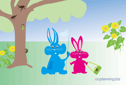 ジルとチッチの可愛いイラスト